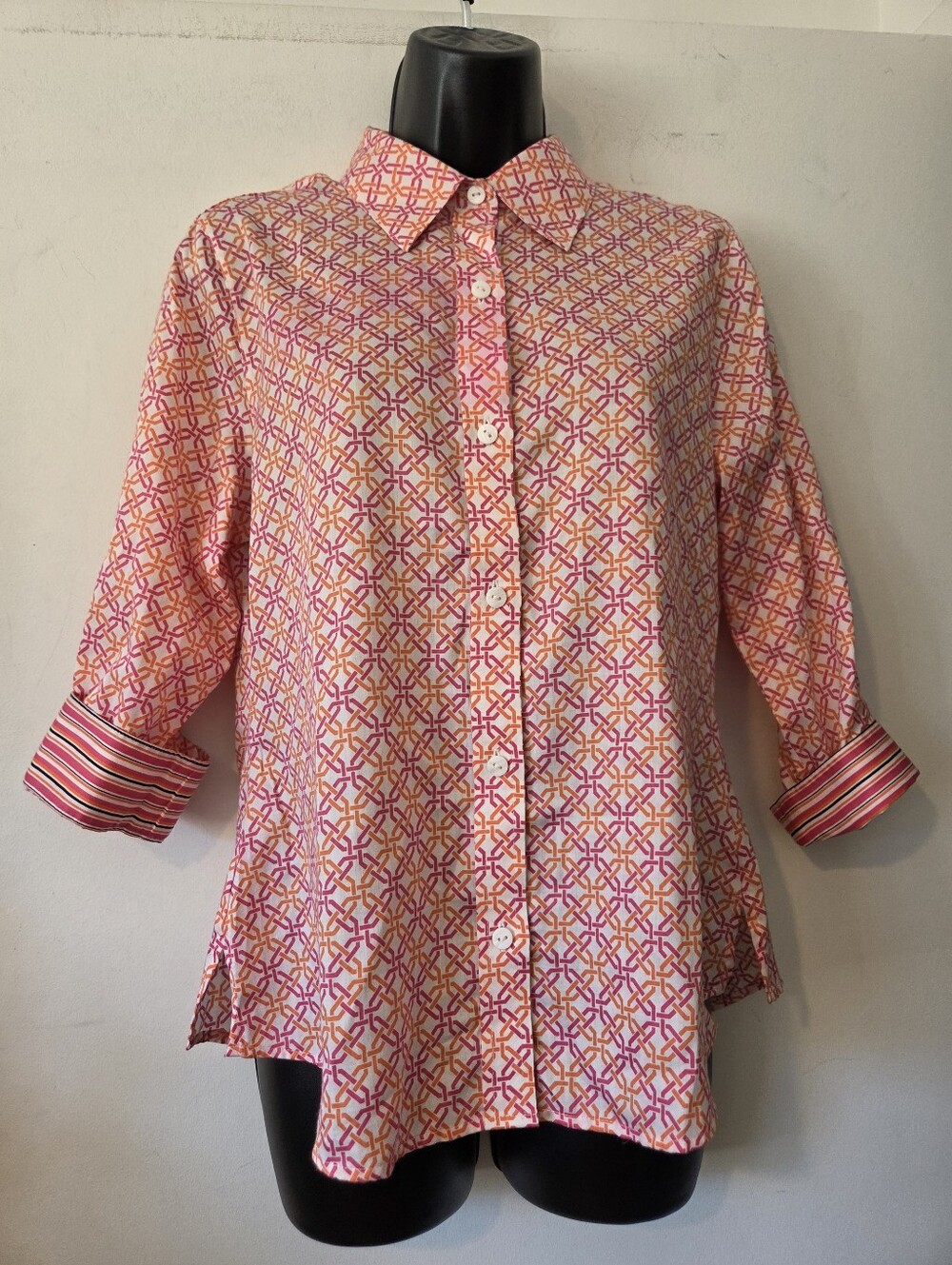 Foxcroft Wrinkle-Free Chain Link Shirt